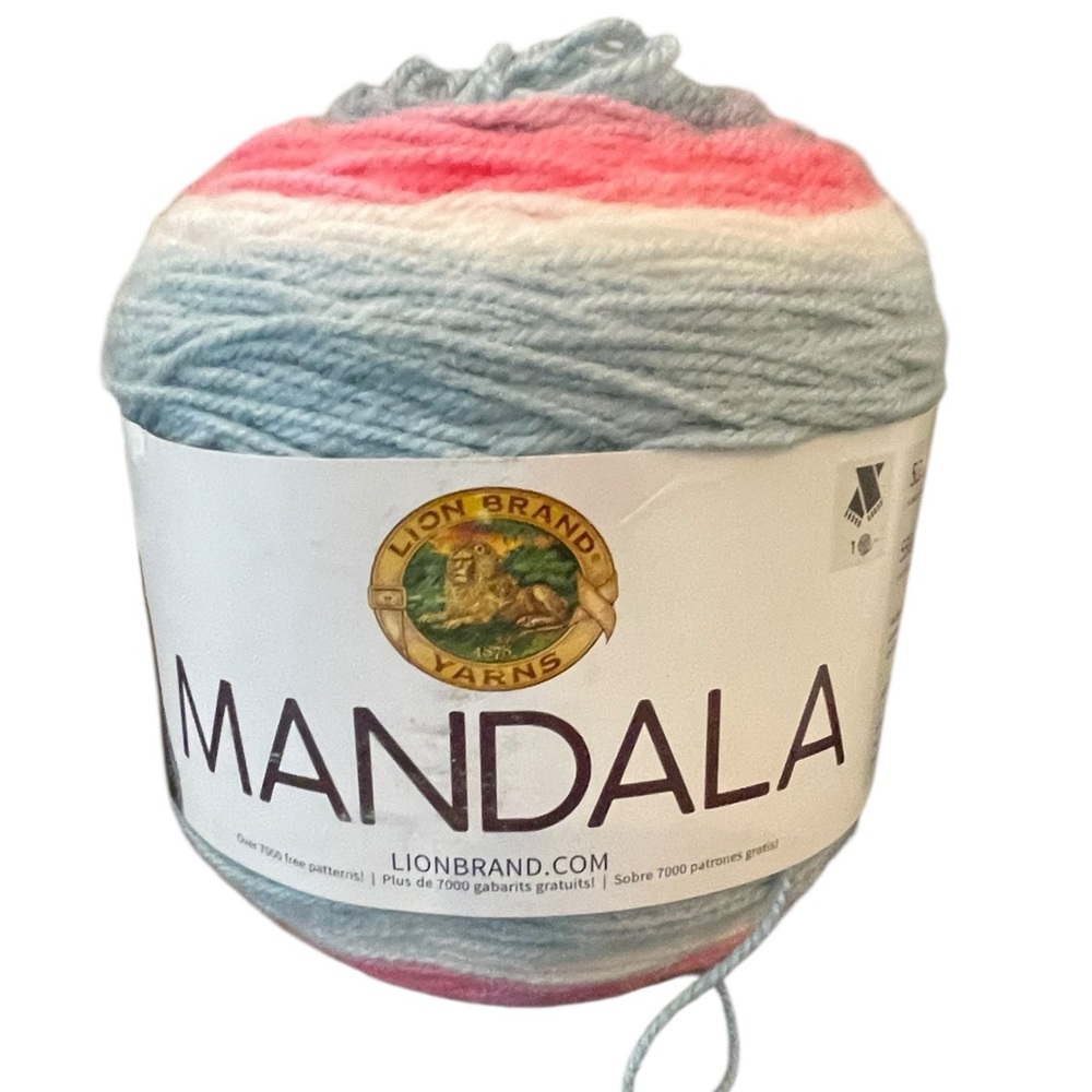 Lion Brand MANDALA Yarn 100% Acrylic 5.3‎ oz 590 Yards Color UNICORN #201 NEW